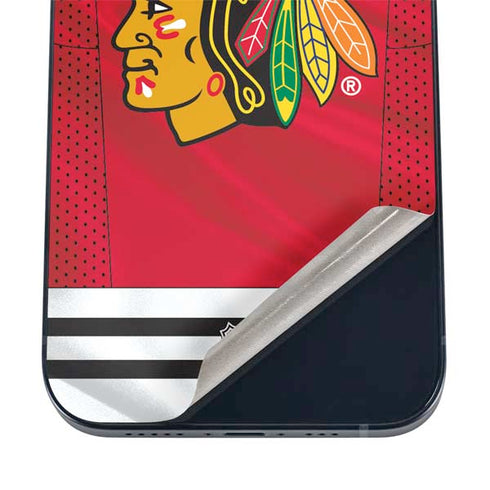 NHL Blackhawks Red Stripes iPhone 17 Pro Skin
